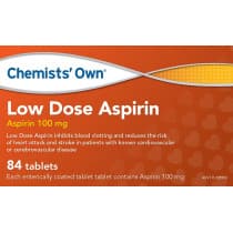 Chemists Own Low Dose Aspirin 84 Tablets