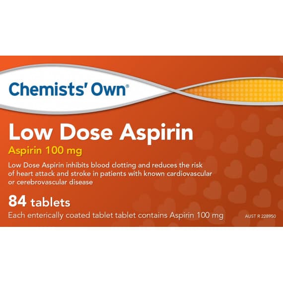 Buy Chemists Own Low Dose Aspirin 84 Tablets Online Chempro Chemists