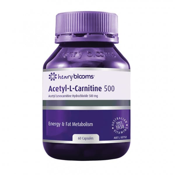 Buy Henry Blooms Acetyl L Carnitine 500mg 60 Vege Capsules Online