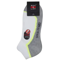 Sox and Lox Mens Sports Cushioned Low Cut Socks Assorted Colours Selected at Random Orange Blue or Yellow Size 7 to 11