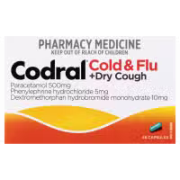 Codral Cold and Flu Plus Dry Cough 48 Capsules