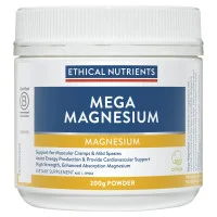 Ethical Nutrients Mega Magnesium Powder Citrus 200g