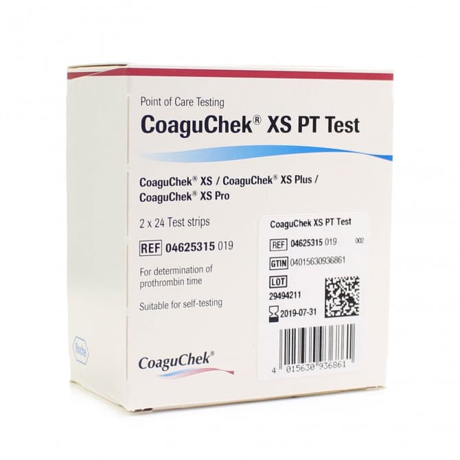 Buy CoaguChek® XS PT Test 48 Strips (2x24) Online Chempro Chemists