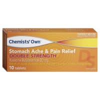 Chemists Own Stomach Ache And Pain Relief Double Strength 20mg 10 Tablets