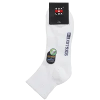 Sox & Lox Mens Sports Cushioned Midi (Arch Support and Ventilation Panel) Socks White (Size 7- 11)