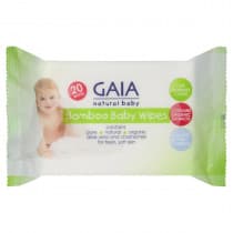 GAIA Natural Baby Bamboo Wipes 20 Pack