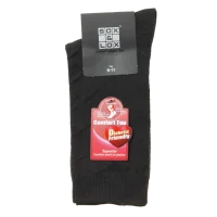 Sox and Lox Mens Business Diabetic Friendly Socks Black Size 6 to 11