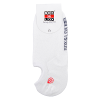 Sox & Lox Ladies Casual Thin Hidden Low Cut (3D Non-Slip Heel) Socks White (Size 3 - 9)