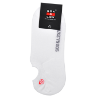 Sox & Lox Mens Casual Thin Hidden Low Cut (3D Non-Slip Heel) Socks White (Size 7 - 11)