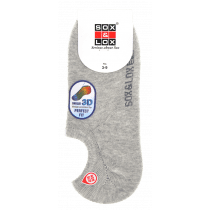 Sox & Lox Ladies Casual Thin Hidden Low Cut (3D Non-Slip Heel) Socks Grey (Size 3 - 9)