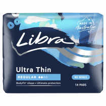 Libra Ultra Thin Pads Regular No Wings 14 Pack