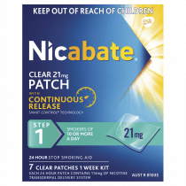 Nicabate Clear Patch Step 1 21mg 7 Days