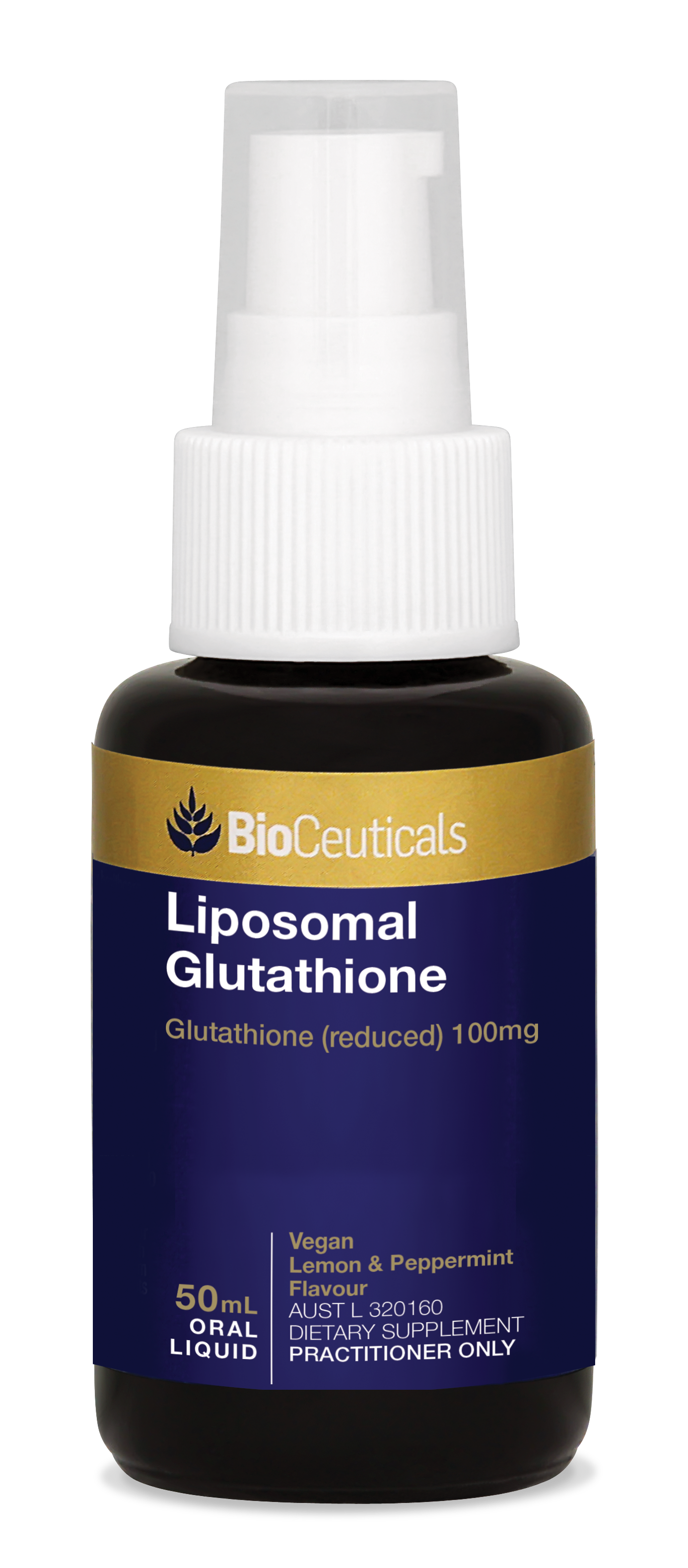 glutathione oral spray BioCeuticals Liposomal Glutathione (50mL Lemon Peppermint) – NIIM Dispensary main image 0
